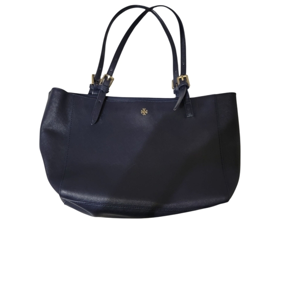 Tory Burch Handbags - EUC Tory Burch Navy Leather Tote